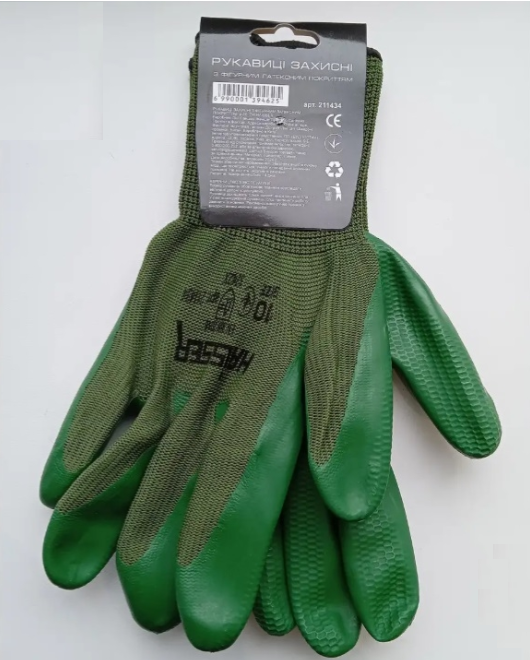 Рукавички Haisser HAISSER з покриттям латекс XL (10) 139462